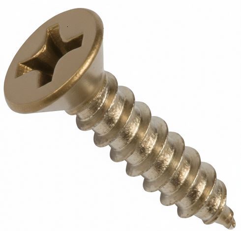 6A50SPF0Z/CH 6A X 1/2 PH FLAT SMS ZINC PT.CHAMPAGNE